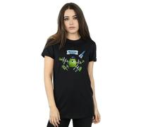 Disney Monsters University Taped Mike Cotton Boyfriend T-Shirt In Black Black
