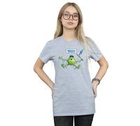 Disney Monsters University Taped Mike Cotton Boyfriend T-Shirt In Grey Grey XXL