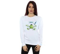 Disney Women's Monsters University Taped Mike Sweatshirt in White | Size: XL Disney White XL