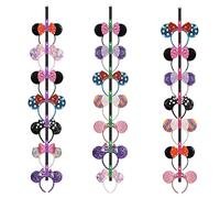 Disney Mouse Ear Holder Set of 3 Mickey Mouse Ear Headband Storage Holder Hanging Storage Holder for Girls Room Wall Decor