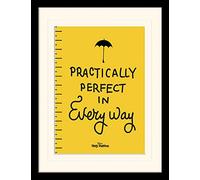 Disney, MP12333P-PL, Mary Poppins - Practically Perfect Mounted & Framed 30 x 40cm Print, Multi-Color, 30 X 40cm
