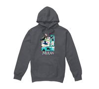 Disney Mulan Action Panels Hoodie Charcoal | Size: Small Disney Charcoal S