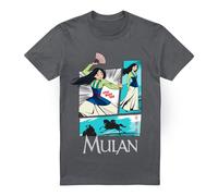 Disney Mulan Action Panels T-Shirt Charcoal | Size: 2XL Disney Charcoal 2XL