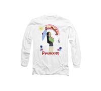 Disney Mulan Birthday Princess & Her Lucky Cricket Long Sleeve T-Shirt, White | Size: Medium Disney White M