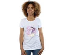 Disney Mulan Dragon Fight Cotton T-Shirt In White White