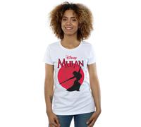 Disney Mulan Dragon Silhouette Cotton T-Shirt In White White