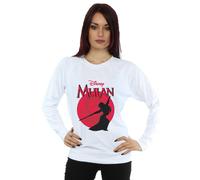 Disney Mulan Dragon Silhouette Sweatshirt In White White XXL