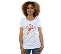 Disney Mulan Dragon Sketch Cotton T-Shirt In White White