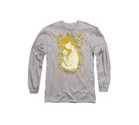 Disney Mulan Golden Garden Long Sleeve T-Shirt, Athletic Heather in Light Grey | Size: Medium Disney Light Grey M