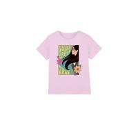 Disney Mulan Loyal Brave True Profile Kids T-Shirt Pink | Size: 12-13 Years Disney Pink 12-13 Years