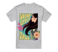 Disney Mulan Loyal Brave True Profile T-Shirt Grey | Size: 2XL Disney Grey 2XL
