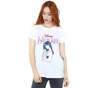 Disney Mulan Magnolia Line Cotton Boyfriend T-Shirt In White White XXXL