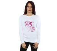 Disney Women's Mulan Mono Magnolia Sweatshirt in White | Size: Large Disney White L