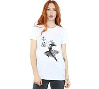 Mulan Movie Sword Jump Cotton Boyfriend T-Shirt Disney White S