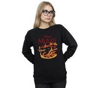 Disney Women's Mulan Mushu Dragon Fire Sweatshirt in Black | Size: XL Disney Black XL