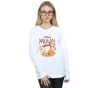 Disney Mulan Mushu Dragon Fire Sweatshirt In White White XXL