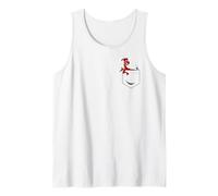 Disney Mulan Mushu Left Chest Pocket Tank Top