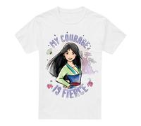 Disney Mulan My Courage Is Fierce T-Shirt White | Size: 2XL Disney White 2XL