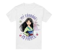 Disney Mulan My Courage Is Fierce T-Shirt White White XXL