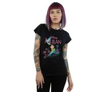 Disney Women's Mulan My Own Hero Cotton T-Shirt in Black | Size: Large Disney Black L