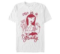 Disney Mulan-One A Dynasty Organic Short Sleeve T-Shirt, White, L