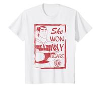 Disney Mulan Shang She Won My Heart Poster Graphic T-Shirt T-Shirt, Youth, White, Medium