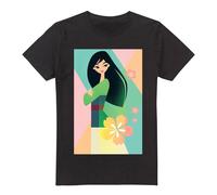 Disney Mulan Simplistic Illustration T-Shirt Black Black L