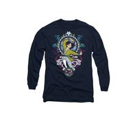 Disney Mulan Stained Glass Long Sleeve T-Shirt, Navy | Size: Medium Disney Navy M