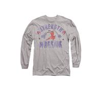 Disney Mulan Strength of a Warrior Long Sleeve T-Shirt, Athletic Heather in Light Grey | Size: XL Disney Light Grey XL