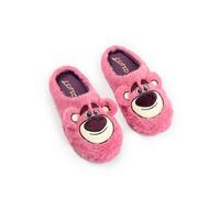 Disney Toy Story Lotso Womens Pink Mule Slippers | Fluffy Home Wear Relaxation Footwear | Comfortable Indoor Slippers | Soft Slippers for lounging Merch