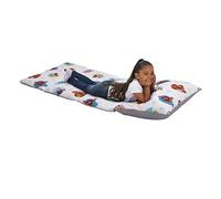 Disney Muppet Babies - Blue, Green, Red, Yellow & Grey Deluxe Easy Fold Toddler Nap Mat, Blue, Green, Red, Grey