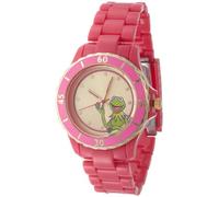 Disney Muppets Women's MU2051 Kermit Gold Sunray Dial Fuschia Plastic Bracelet Watch