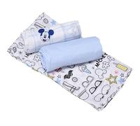 Disney Muslin, Minnie Mickey, Ellepi Soft Organic Cotton for Kids, Towels, Bedding, Handkerchiefs, Baby Cot Wrap 70 x 70 cm, Gift Box (Micky Mouse)