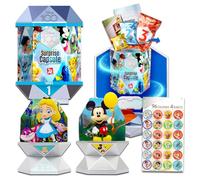 Disney Mystery Figurine for Kids - Bundle with Disney 100 Surprise Mystery Capsule with Figure and Accessories Plus Stickers | Disney 100 Collectibles for Kids, Adults