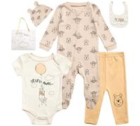 Disney Newborn Baby Boy Girl 7 Piece Set Mickey Mouse Winnie the Pooh Minnie Mouse 0-6 Months, Winnie/Pooh Honey, 3-6 Monate