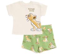 Disney Newborn Infant Waffle Knit T-Shirt & Shorts Set (0-3 Months to 5)
