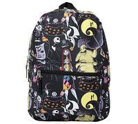 Disney Nightmare Before Christmas 16" Laptop Backpack Cargo Jack Skellington AOP, Black, 16", Front Pocket
