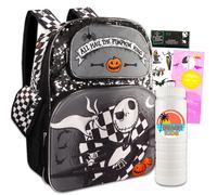 Disney Nightmare Before Christmas Backpack for Kids - Bundle with 16"""" Jack Skellington Backpack Water Bottle Stickers and More | Nightma