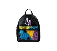 Disney Stitch Backpack for Women Teenagers Girls, Fashion Mini Daypack Double Strap (Black Jack & Sally)