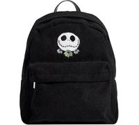 Disney Nightmare Before Christmas Black Backpack with Jack Skellington Design, Front Pocket, Zipper Closure