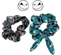 Disney Nightmare Before Christmas blue & black 2 piece Scrunchie & Earring set