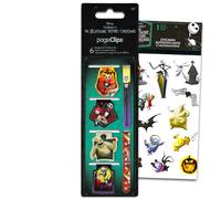 Disney Nightmare Before Christmas Bookmark School Supplies Bundle - 6 Nighmare Before Christmas Magnetic Page Clips Bookmarks Plus Stickers | Jack Skellington Office Supplies