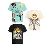 Disney Nightmare Before Christmas Boys Jack Skellington Sally Oogie Boogie Zero Tee Graphic Tee, Teal/Ecru/Black, 7 Years