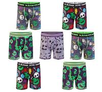 Disney Nightmare Before Christmas Exclusive Boys Athletic Boxer Briefs 7-Pack in Sizes 4-12, 7 Pack Athletic Boxer Briefs, 10