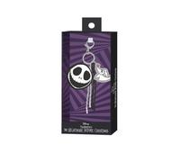 Disney Nightmare Before Christmas Face-Charm Keyring, Black, 7 x 7 cm