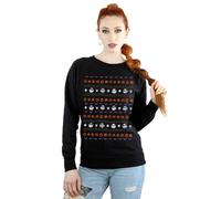 Disney Womens/Ladies Nightmare Before Christmas Halloween Icons Sweatshirt - Black - Black - XS