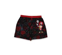 Disney Nightmare Before Christmas Jack and Sally Men's Heart Boxer Shorts Underwear (Large, Multicolor)