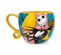 Disney Nightmare Before Christmas Jack and Sally Patchwork Sculpted Ceramic Mug