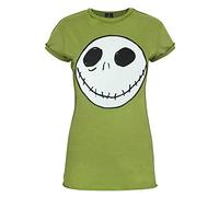 Disney Nightmare Before Christmas Jack Reverse Seam Green Women's T-Shirt