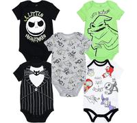 Disney Nightmare Before Christmas Sally Jack Skellington Baby Girls Bodysuits Pack of 5, multicoloured, 0-3 Monate